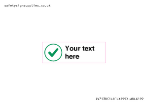 Custom plain background, green tick in circle sign